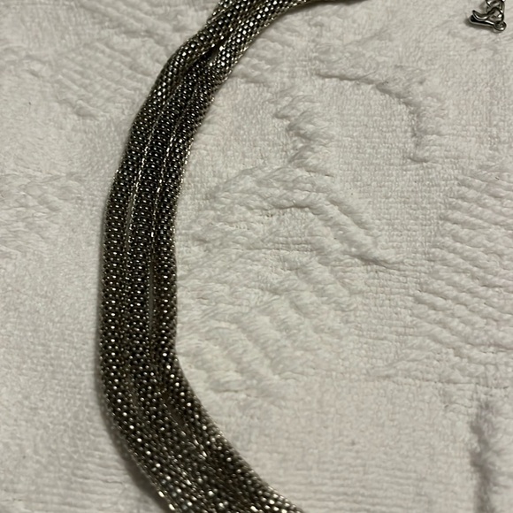 Beautiful three strand silver statement necklace - Picture 5 of 6